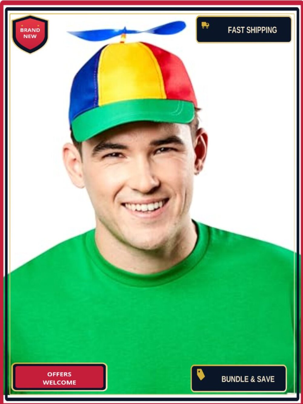 Rubies Adult Multi-Color Propeller Cap Baseball Hat Unisex Costume